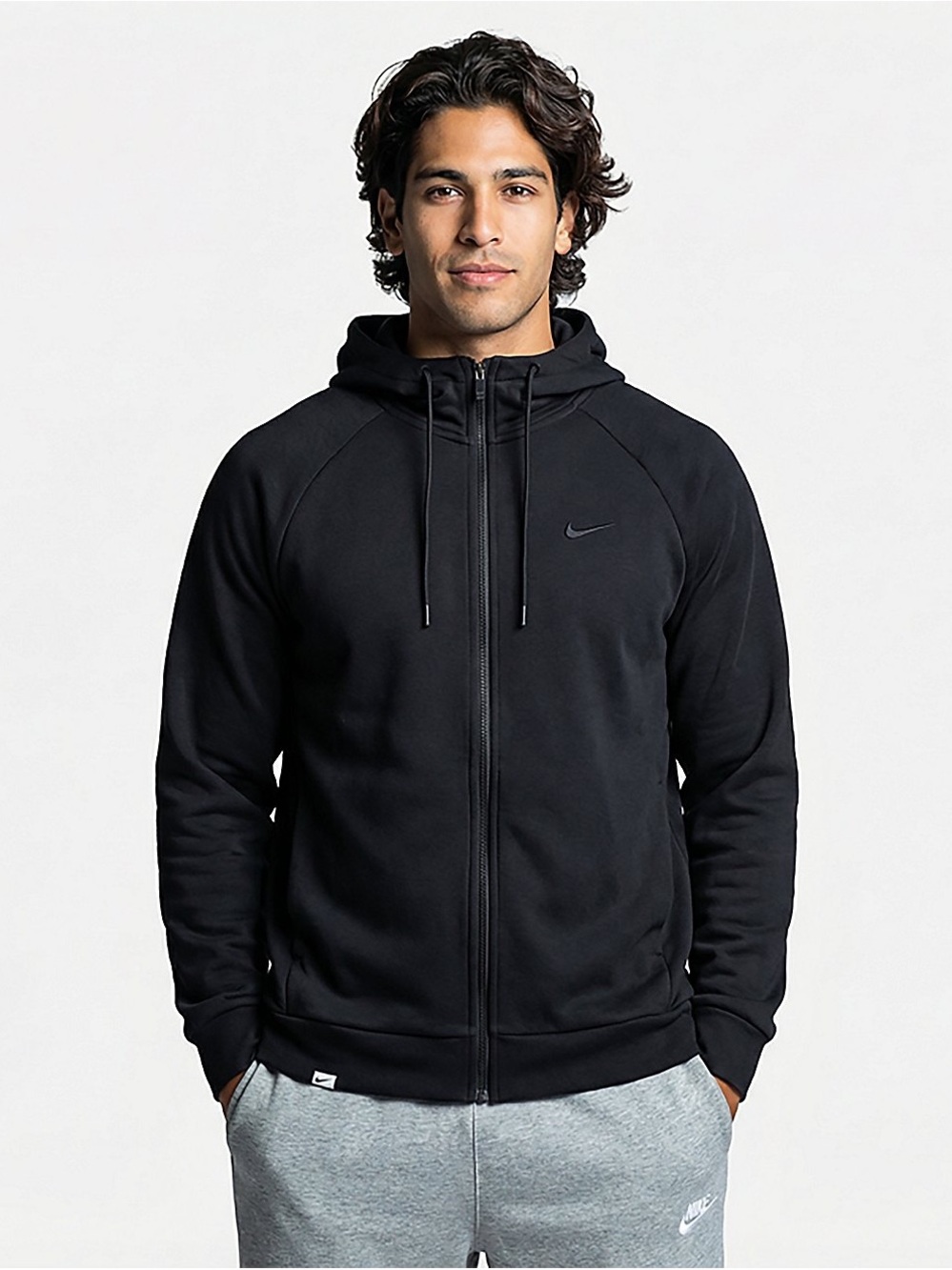 Nike Black Zip-Up Hooded Sweatshirt